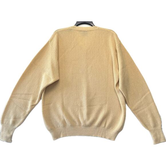 Bobby Jones Baby Alpaca Pullover Sweater Men's Size L Creamy Yellow Made in Peru - Picture 2 of 11